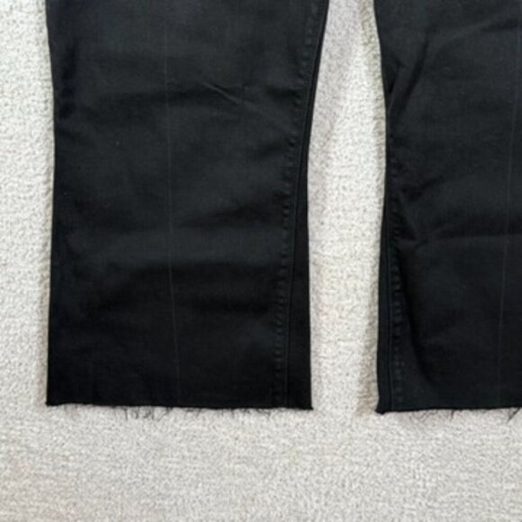 Spanx Womens Cropped Flare Jeans Black Wash Raw Hem Comfy Coastal Boho Sz 2X NWT - Picture 4 of 11